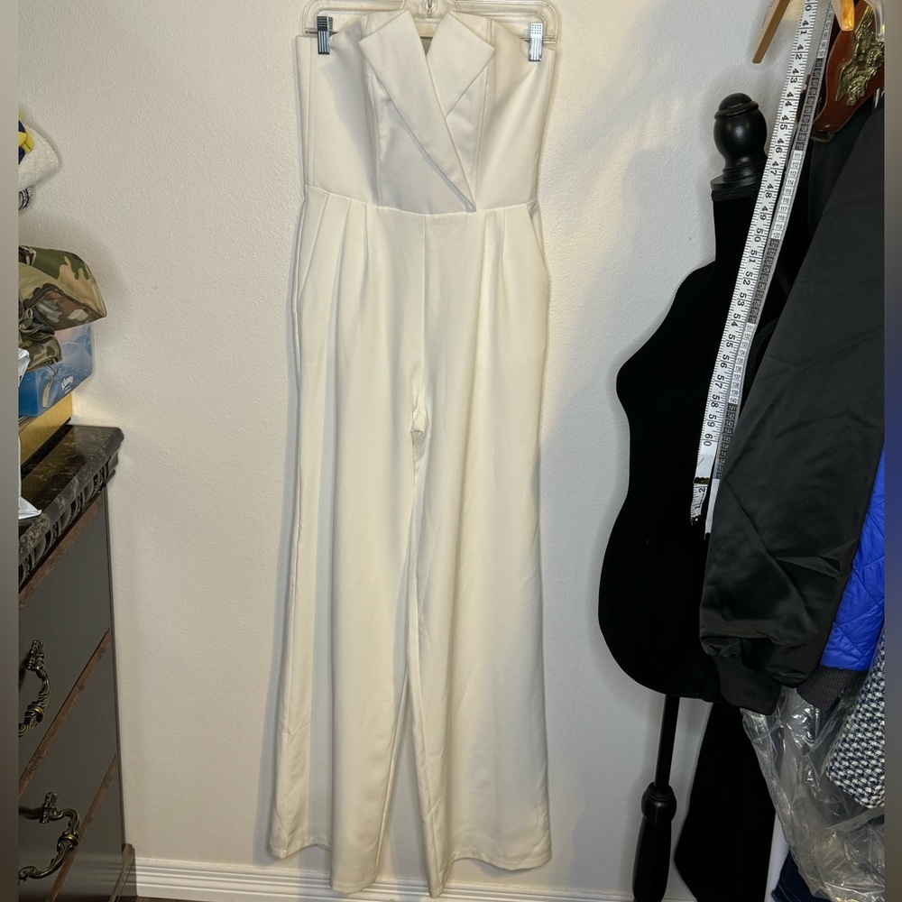 NWT Women’s Mora Fashion Formal White Jumpsuit size Large - Picture 2 of 14